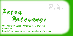 petra molcsanyi business card
